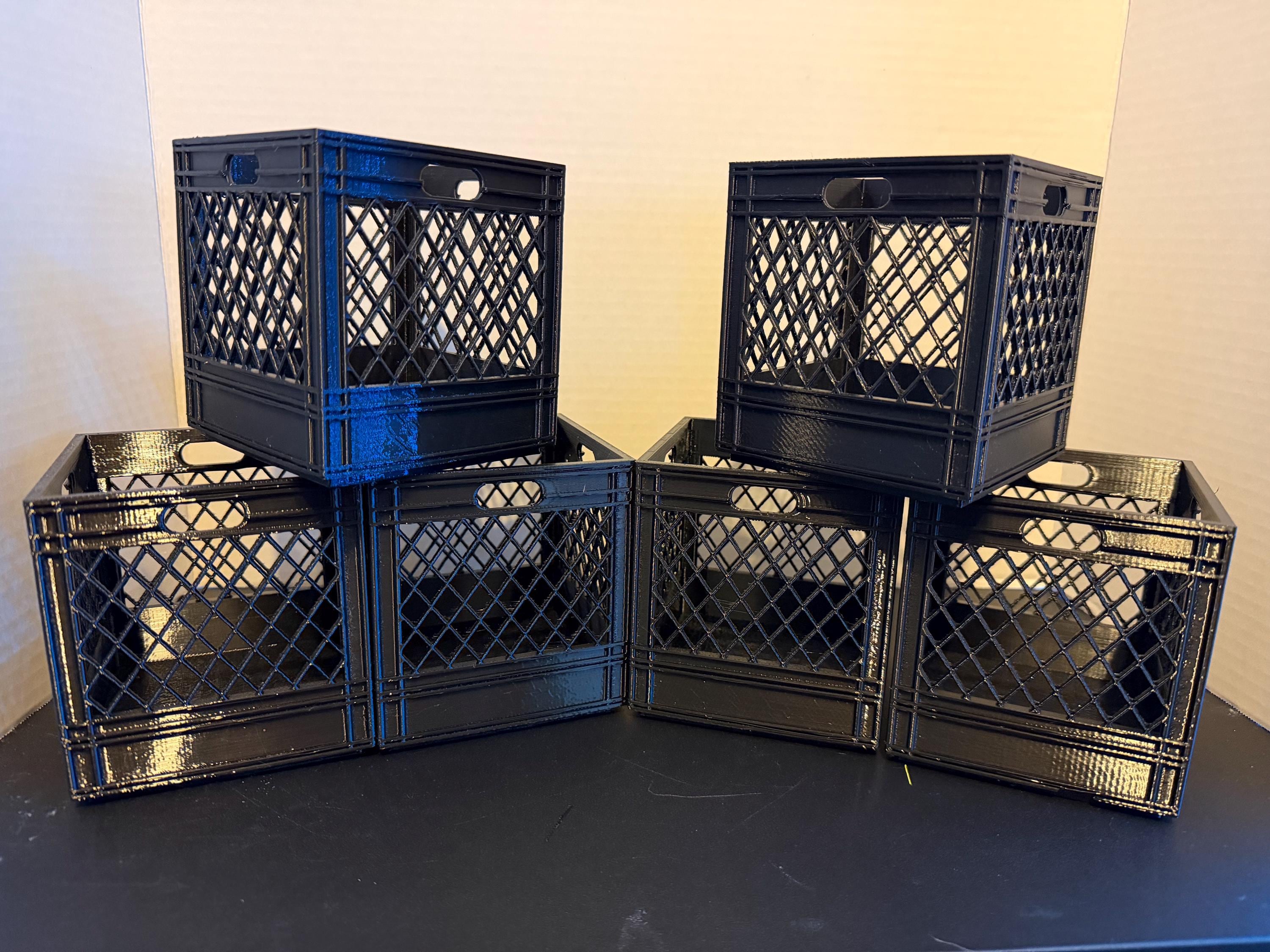 Stackable Mini Milk Crates - Desk Organizer - Etsy