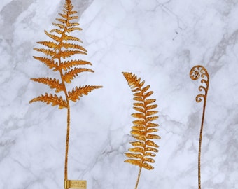 Rustic Metal Fern Garden Stakes, Handcrafted Outdoor Yard Decor