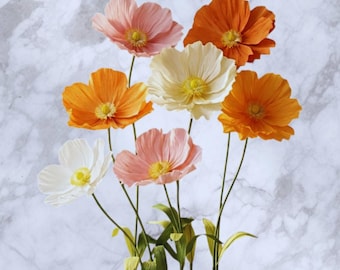 Flor de papel gigante - Accesorio floral artificial de 60 cm, decoración creativa para eventos