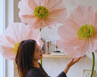 Giant Paper Flower Head for Weddings & Events, Large Faux Bloom