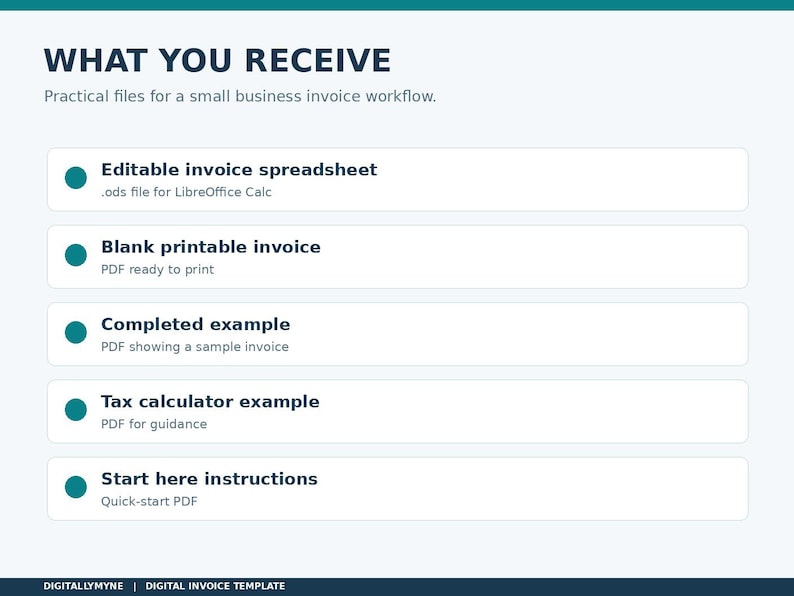 Editable Invoice Template | Small Business Invoice Spreadsheet ...