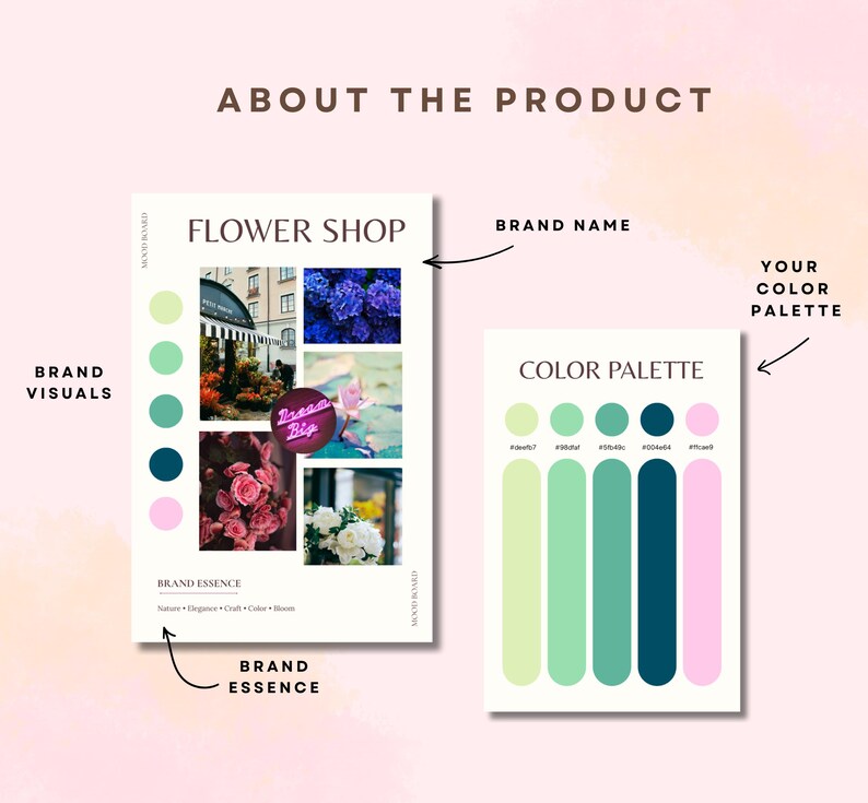 Brand Color Palette With Hex Codes | Canva Color Palette Template ...
