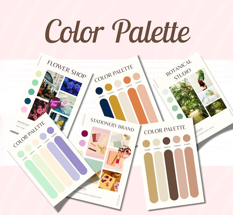 Brand Color Palette With Hex Codes | Canva Color Palette Template ...