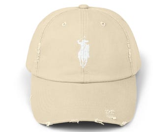 Distressed Cap Embroidered Preppy Hat Vintage Baseball Cap Minimalist White Logo Québecool