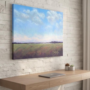 Cuadro de paisaje para pared, obra de arte para sala de estar, impresión en lienzo, pintura de cielo al atardecer, impresión artística horizontal, pintura sobre la cama, arte de pared sobre el sofá