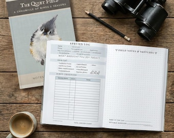 Birdwatching Field Notebook Birding Diary Nature Observation Log Pages Wildlife Recording Book Gift Idea Birdwatcher Sketch Journal Tufted