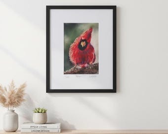 Cardinal Memorial Print Limited Edition Fine Art Giclee Reproduction Signed Artwork Matted Ready Gallery Wall Decor Gift Beloved Keepsake