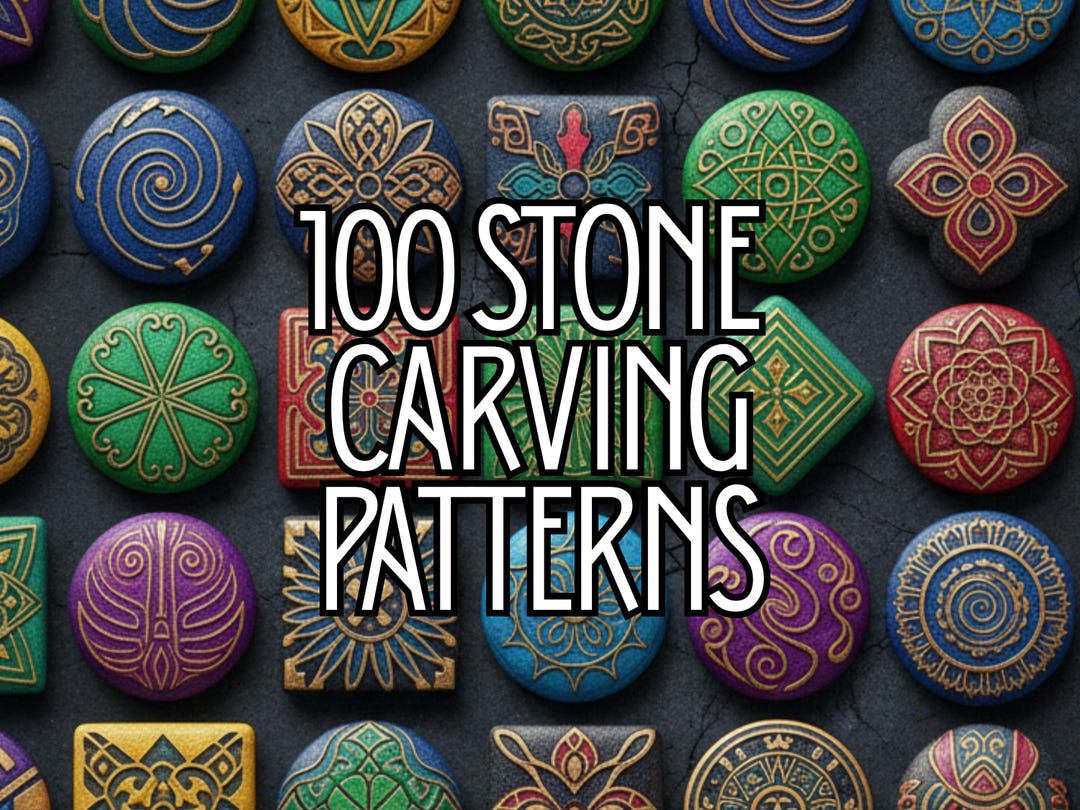 100 Stone Carving Patterns: Beginner DIY Projects (instant PDF Download ...
