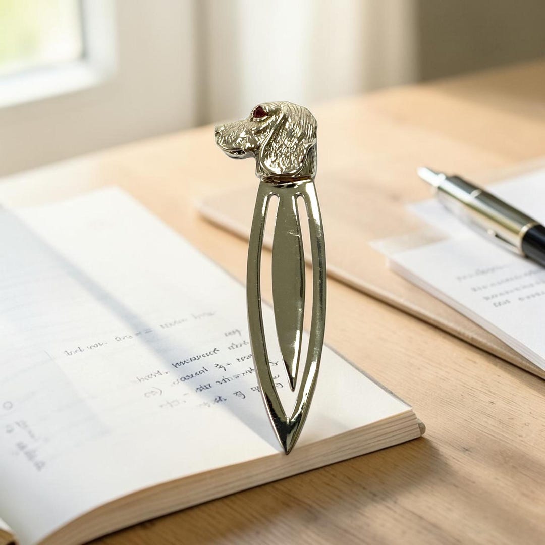 Victorian Inspired Cocker Spaniel Bookmark Clip 925 Sterling Silver ...