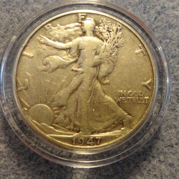 1947-D Walking Liberty SILVER Half Dollar- Last year of Mintage