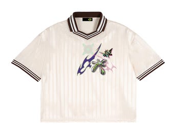 Polo con palabras interrogativas - Camiseta polo con cuello y rayas en contraste