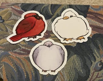 Homemade Bird Stickers, Original Drawings
