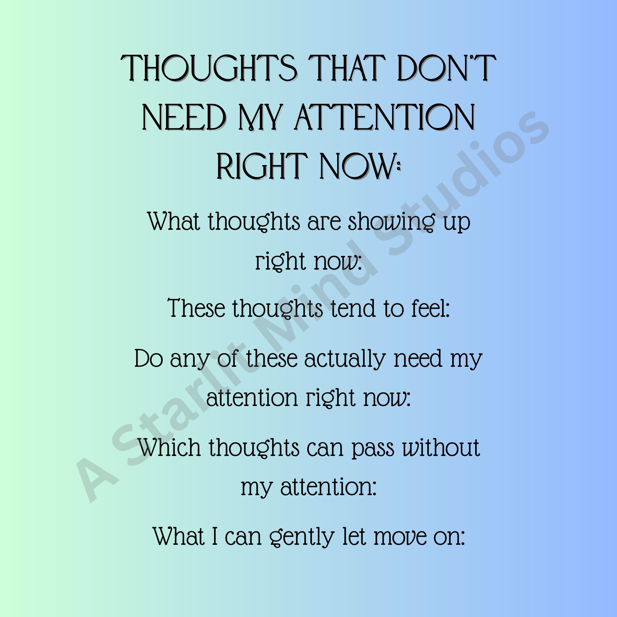 Stop Racing Thoughts at Night-calming Printable Journal for ...