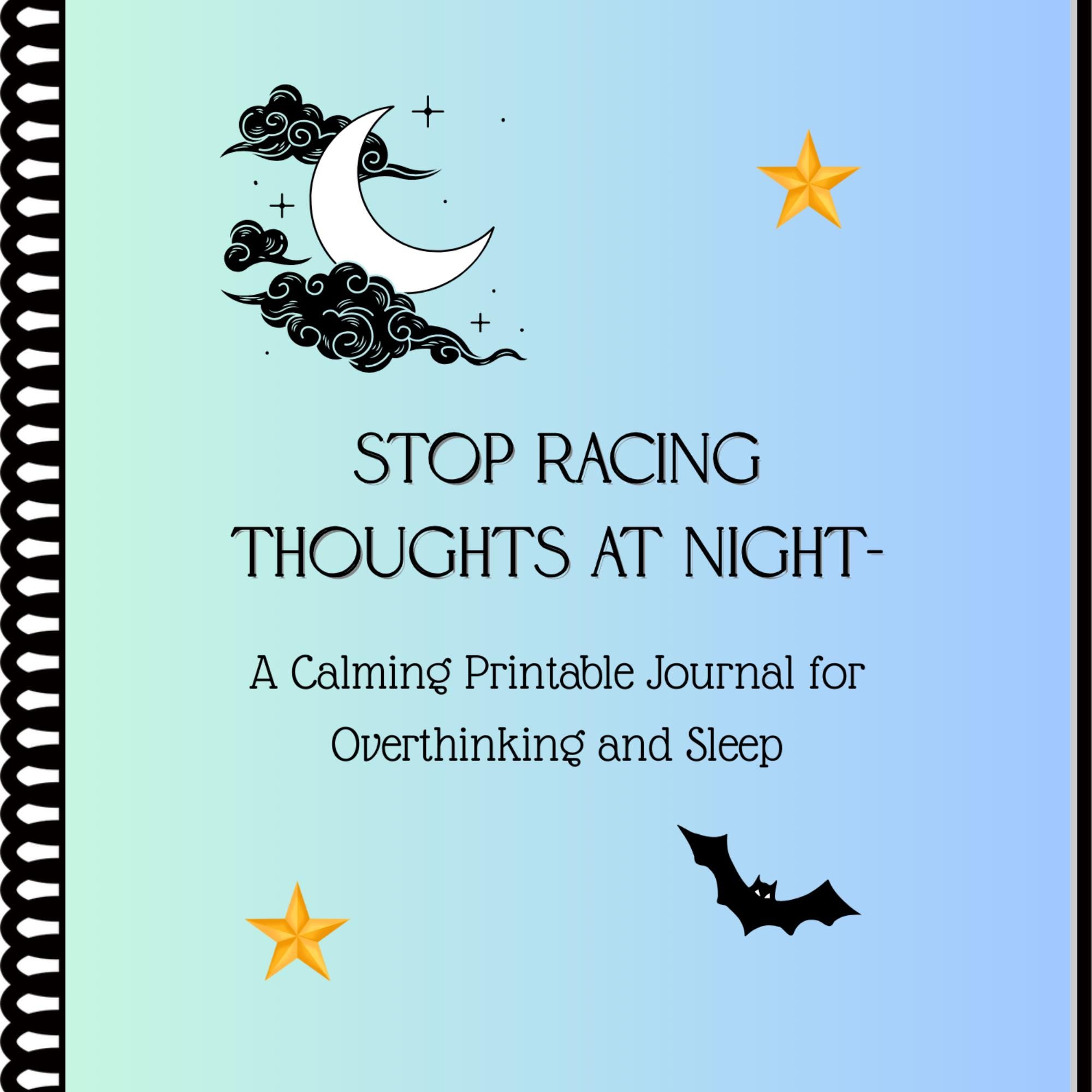 Stop Racing Thoughts at Night-calming Printable Journal for ...