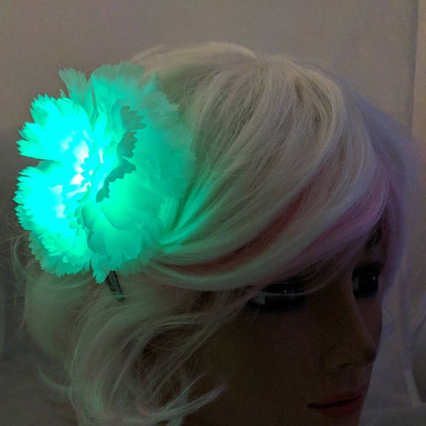 12 Light up Flowers Party Favors - Rainbow LED, Neon, Cheer Bows, Dance Party,  Poms Gifts, Gifts for Her
