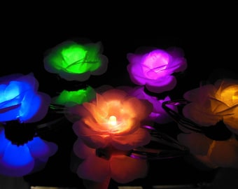 Spinka do włosów LED Flower: Zmieniające kolor świecące upominki na imprezę (200 sztuk)