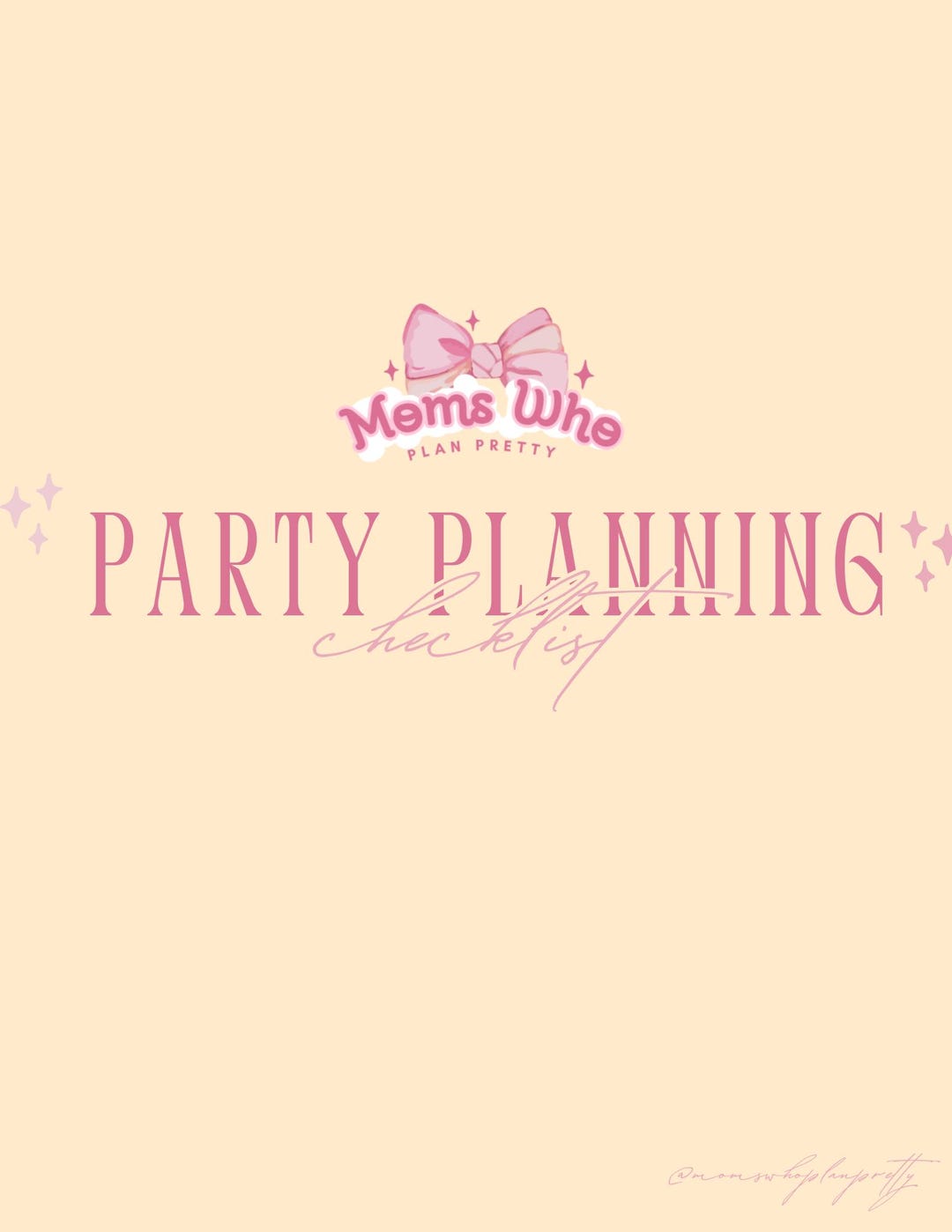 Pretty Party Planning Checklist Printable | Moms Who Plan Pretty | Kids ...
