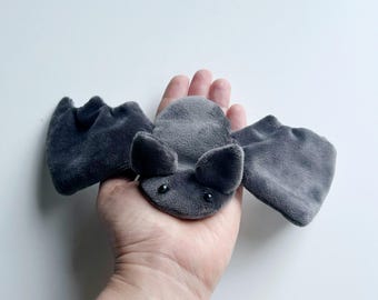 Pocket fidget Bat plush sensory toy, flat and weighted
