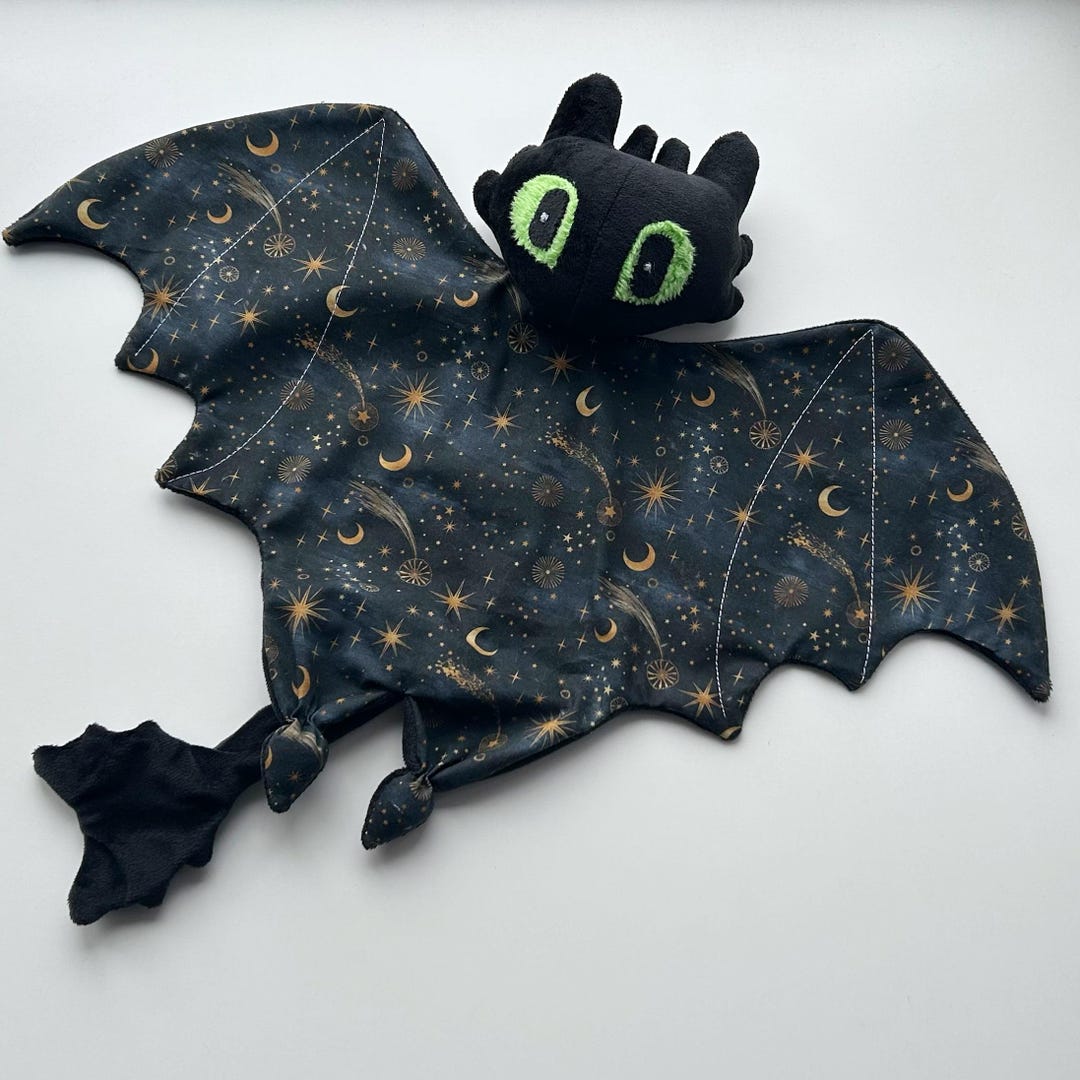 Night Dragon Baby Lovey: Plush Toothless Baby Toy - Etsy