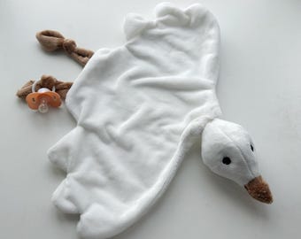 Plush goose lovey for baby