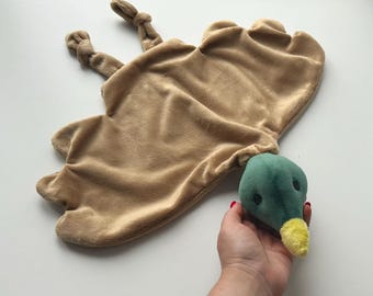 Personalized baby lovey blanket: mallard duck lovey, little hunter baby shower gift