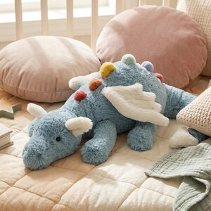 Himmel Blau Drache Plüsch Stofftier für Kinder Geburtstag Geschenk Huggable Plushie 50 cm Bild 2