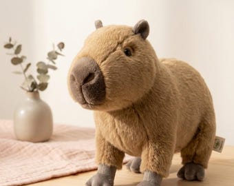 Weiches Capybara Plüschtier, Kawaii Kuscheltier, gemütliches Zimmer Dekor, Capybara Liebhaber Geschenk
