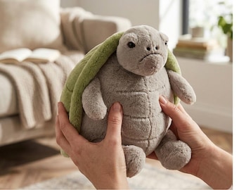 Timmy Schildkröte Plüschtier, Mürrische Schildkröte Stofftier, weiches niedliches Meerestier Geschenk, Baby Kleinkind Spielzeug, Kawaii Plüsch Geschenk