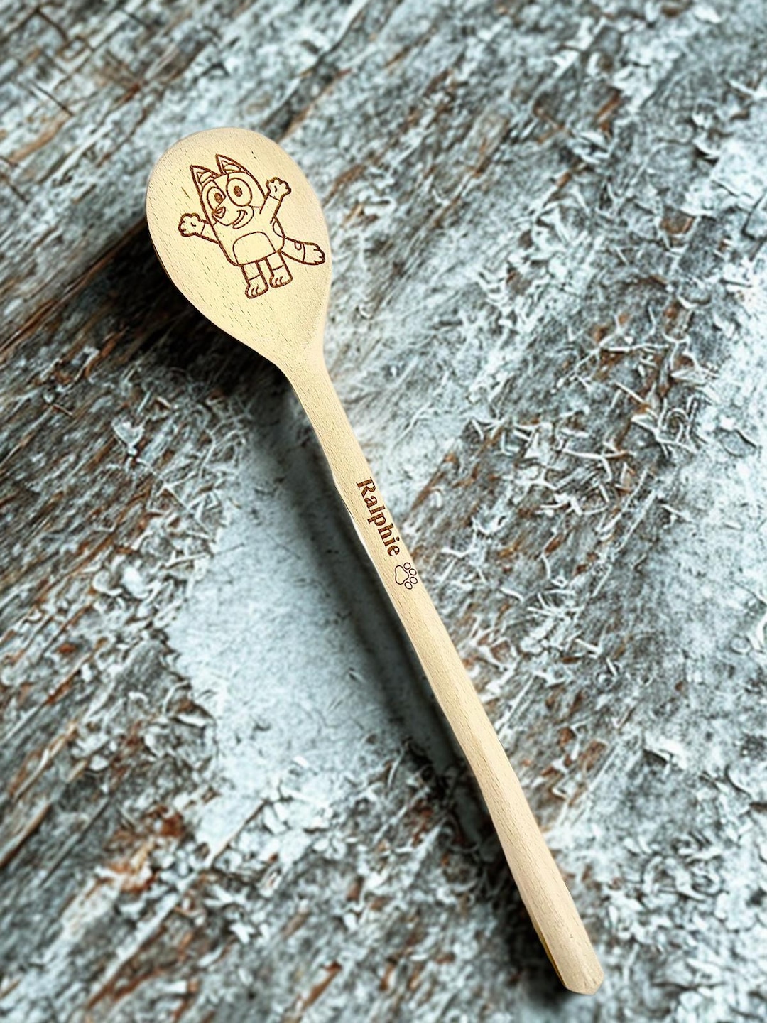 Spoon Writing Personalised Laser-engraved Wooden Spoon – Any Image or Text - Etsy