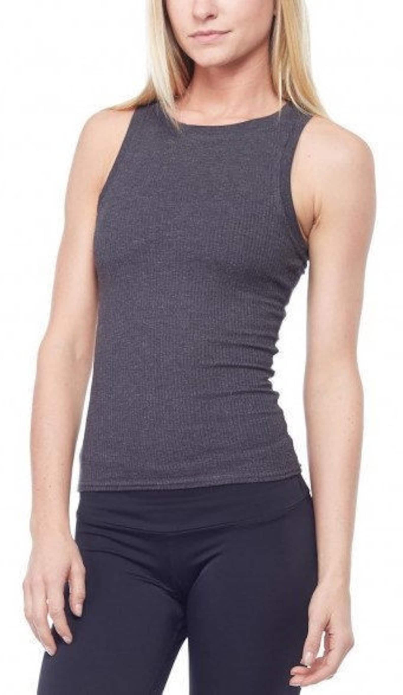 HIGH Neck Tank Yoga Tank Top Womens High Neck Shirt Layering Etsy