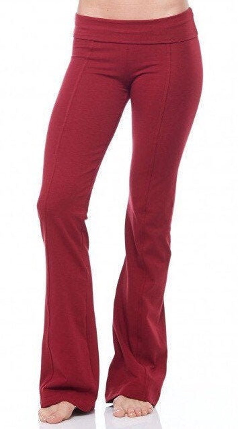 Vorne Naht Foldover Hose lange Legging Flare Bein jeden Tag Etsy