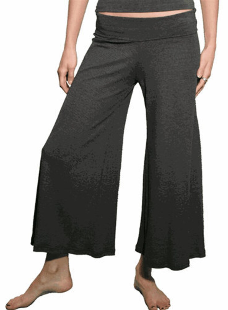 CROP PALAZZO PANT Wide Leg Pant Yoga Loose Fit Pant Beach Pant Swing