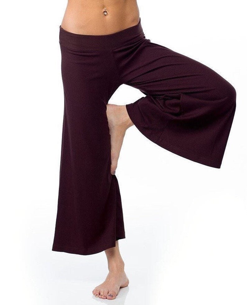 CROP PALAZZO PANT Wide Leg Pant Yoga Loose Fit Pant Beach Pant Etsy