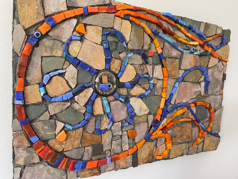 Mosaic Artwork Mosaic mandala Bring the Mediterranean Sea to your home. image 5