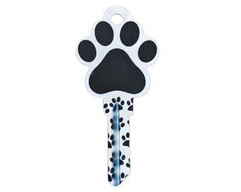 3D Paws Key Blank – Uncut House Key – Fits KW1 & SC1 – Trendy Keys