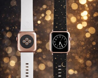Celestial Moon Stars klockarmband för Apple Watch | Natthimmel silikon