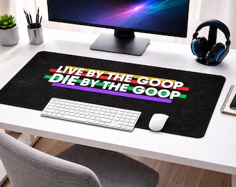 Limited Arc Raiders Gaming Skrivbordsmatta | Lev av Goop Dö av Goop Rolig Gamer Musmatta | XXL Vintage Gamer Skrivbordsdekor | Gamerpresent