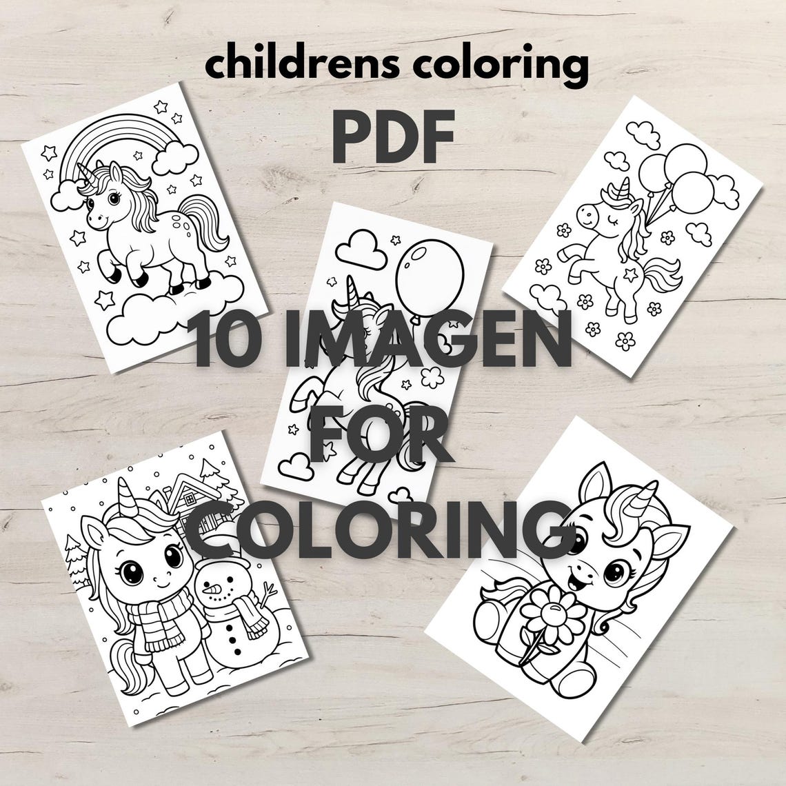 10 Unicorn Coloring Pages for Kids Pdf Printable Cute Unicorn Coloring ...