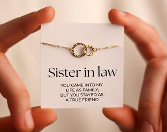 Pulsera para cuñada – Anillos entrelazados Regalo para la unión familiar