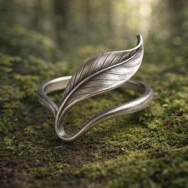 Sterling Silver Leaf Ring – Nature Inspired Botanical “jewelry”