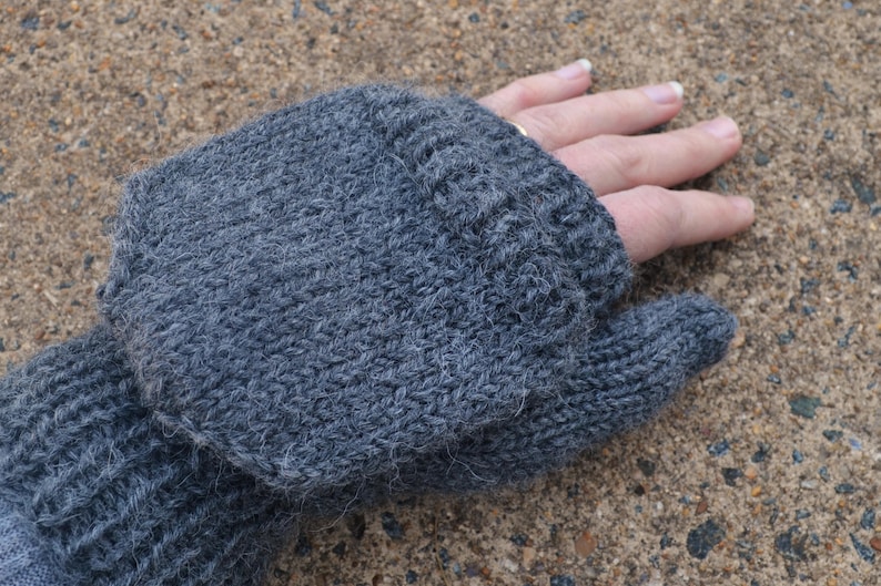 Convertible Texting Mittens PDF Knitting Pattern by Vint Hill Etsy UK