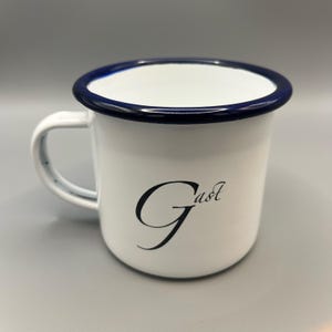 Vanlife Camping Classic – Enamel Mug with Name & Saying – Personalized Gift 1) Stil 1: 0°