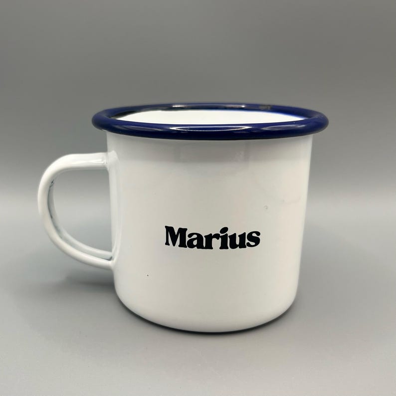 Vanlife Camping Classic – Enamel Mug with Name & Saying – Personalized Gift 4) Stil 3: 0°