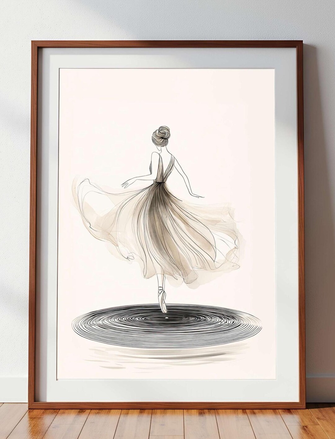 Ballet Dancer Line Art Print (digital Download) Music Lover Wall Decor ...