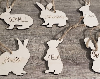 Rabbit ornament, Bunny ornaments, Rabbit memorial, Bunny memorial, Easter Bunny tag
