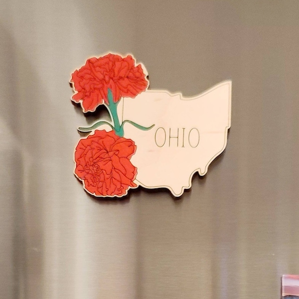 Ohio magnet,  OH magnet,  Columbus magnet,   Ohio vacation magnet, Buckeye state magnet, Ohio ornament, Ohio gift,