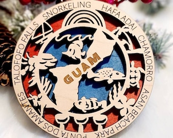 Guam Christmas Ornament, Guam Ornament,  GU ornament, Land of Chamorro ornament, Chamorro ornament,
