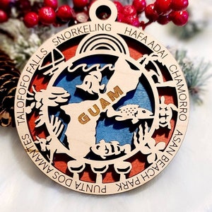 Guam Christmas Ornament, Guam Ornament,  GU ornament, Land of Chamorro ornament, Chamorro ornament,