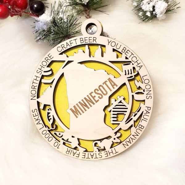 Minnesota Ornament Etsy