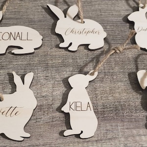 Rabbit ornament, Bunny ornaments, Rabbit memorial, Bunny memorial, Easter Bunny tag